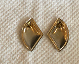 Check Out These Funky Vintage Retro Pierced Earrings w Green Enamel