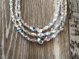 GLAM to the MAX!! Vintage Crystal Multi Strand Necklace