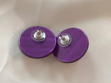 These Are Amazing! Vintage Pierced Earrings Buttons w Rivoli Rhinestones