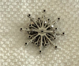 Dazzling Rhinestone Vintage Brooch Gorgeous Layered Winter Snowflake