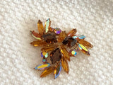 Stunning Vintage Rhinestone Brooch Signed Czecho Slovakia (Czech)