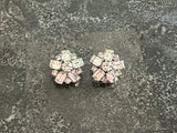 Stunning Designer Signed Weiss Vintage Clip On Rhinestone Earrings