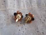 Fantastic Petite Cluster Clip On Earrings Signed "Japan"