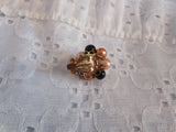 Fantastic Petite Cluster Clip On Earrings Signed "Japan"