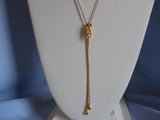 Remember These?  Super Mod Zipper Necklace Gold Tone Metal Chain