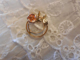 Darling Krementz Flower Rose Pin Brooch Yellow & Rose Gold Overlay or Filled