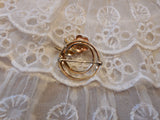 Darling Krementz Flower Rose Pin Brooch Yellow & Rose Gold Overlay or Filled