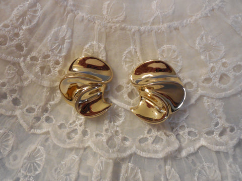 Amazing Givenchy Gold Tone Clip On Earrings