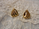 Retro Pierced Earrings Designer Signed "Monet' Fantastic!!