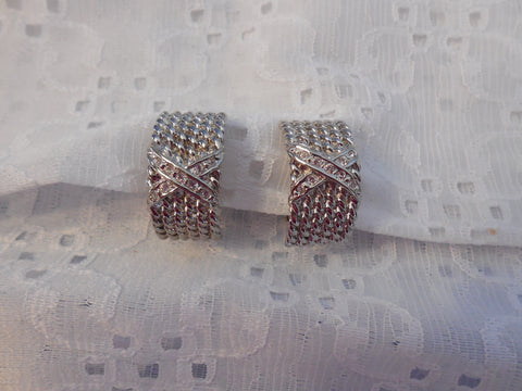 Fifth Avenue Collection Sparkly Rhinestone Clip On Earrings  FAC