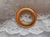 Simple But Elegant  Vintage Crown Trifari Gold Tone Circle Pin Brooch