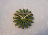 Delightful Flower Power Enamel & Metal Vintage Brooch
