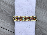 Stunning BSK Vintage Bracelet w Sparkling Pink & AB Rhinestone Links